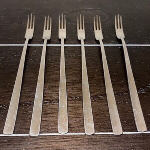 Gense Sweden FACETTE | 18-8 Stainless | Sweden | Set of 6 Pickle Olive Forks